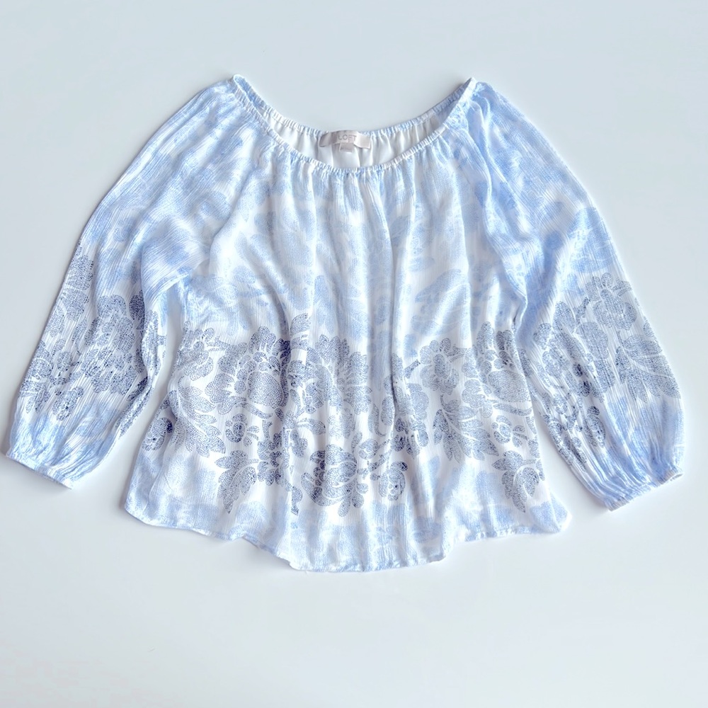 Loft blouse beautiful dotted Flower design